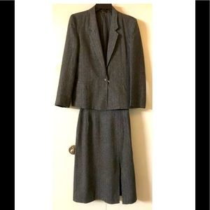Vintage Patrick Shea Wool Blend Suit Sz 6 Blazer skirt career workwear Made USA